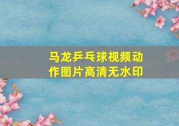 马龙乒乓球视频动作图片高清无水印