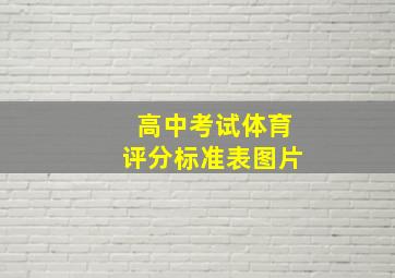 高中考试体育评分标准表图片