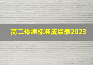 高二体测标准成绩表2023