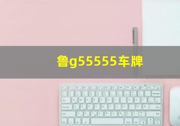 鲁g55555车牌