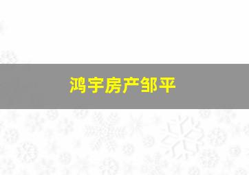 鸿宇房产邹平