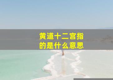 黄道十二宫指的是什么意思